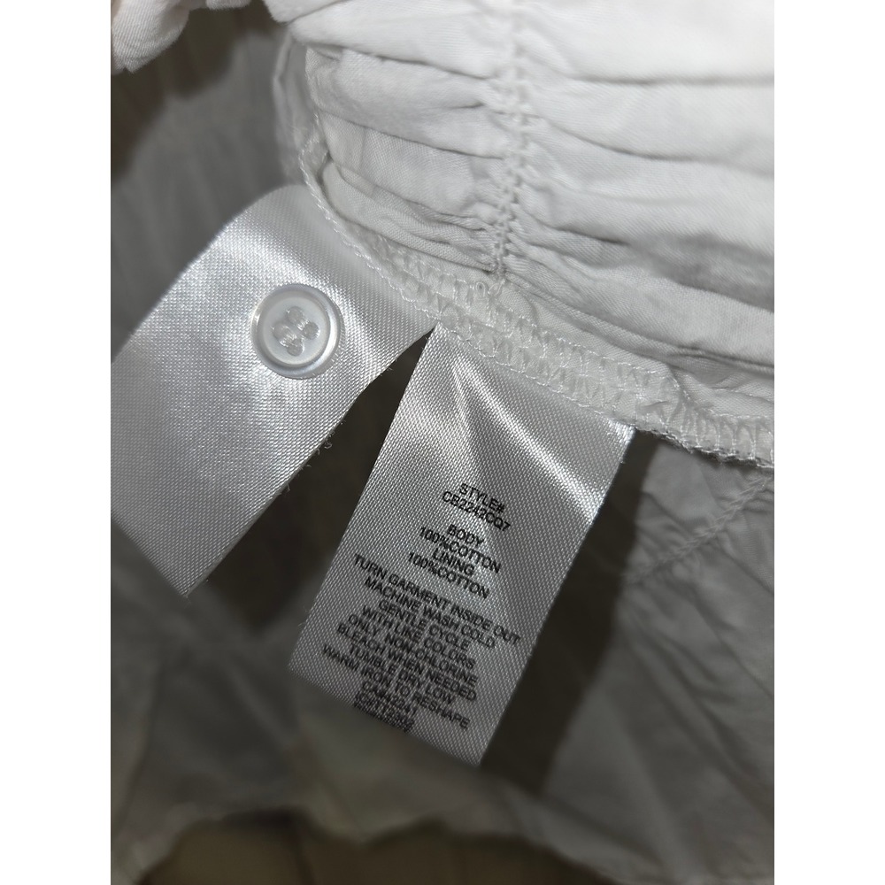 Sanctuary size XS White Smocked Blouse Top Bubble sleeve Cotton - Picture 3 of 4